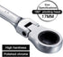 KATUR 17mm Ratcheting Wrench Set - Flexible Pivoting Head Ratchet Combination Spanner Tool