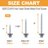 VIGRUE 300PCS Metal Roofing Screws - #10x1", #10x1-1/2", #10x2" Galvanized Hex Head Screws for Metal to Wood
