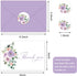 50 Pack JarThenaAMCS Purple Floral Thank You Cards Pink Purple Flower Greeting Cards With Envelopes Stickers Watercolor