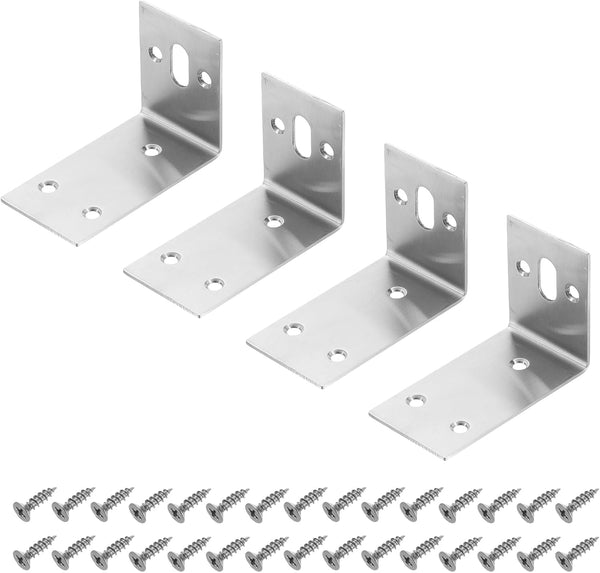 uxcell 4Pcs Adjustable L-Shape Corner Brace, 57 x 83 x 45mm 1