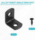 40 Set 0.79"x0.59"x0.79" uxcell L Corner Bracket Corner Brace Metal Joint Right Angle Brackets Rounded Corner Fastener