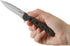 M16-01S M16-01S CRKT Folding Knife with Frame Lock: Stainless Steel Plain Edge Blade, Stainless Steel Handle