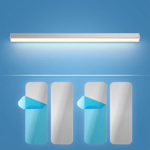 SULIKJHUI 10pcs Counter Adhesive Metal Plate, Metal Strips With Adhesive Backing for Under Cabinet Lights Mount, Sticky