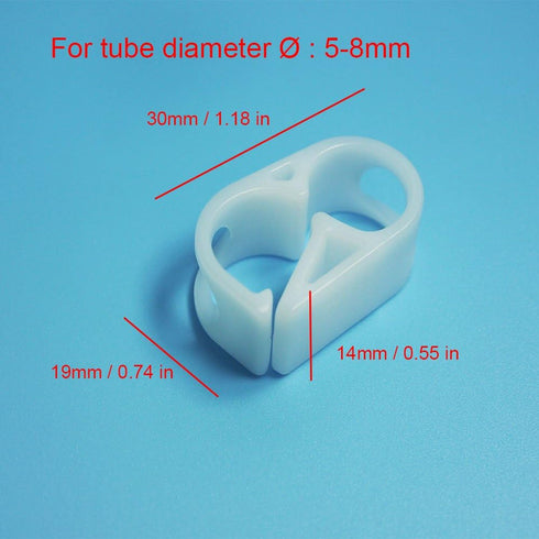 Plastic Tubing Clamps, Tube Clamp 0.196-0.314 Inch, Laboratory Pinch Valve Flow Control Hose Clamp (5pc Pack)