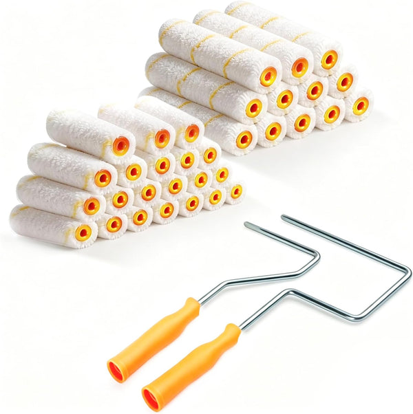 HJUHBDJ 35 Pack Microfiber Paint Roller Set,21x 4" & 12x 6" Small Paint