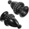 SHINEOFI 2pcs Black Aluminum Lamp Finial Knobs Elegant Decorative Cap for Table and