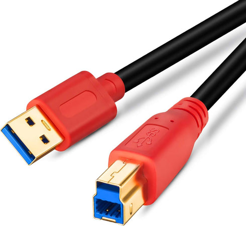 Tan QY USB 3.0 Cable A Male to B Male 1.5Ft, Type