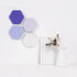 LAJAR 8 Pcs Self Adhesive Hexagon Felt Bulletin Board Tiles for Photos, Memos (Purple)