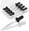 8 Pack Glass Ear and Eye Medicine Droppers, 1ml Pipettes for Essential Oils, Medicine, Skincare, and Lab Use