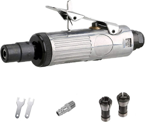 1/4 Inch Air Die Grinder, 25,000 RPM Free Speed, Mini Polishing Tool with 1/4 Inch and 1/8 Inch Collet