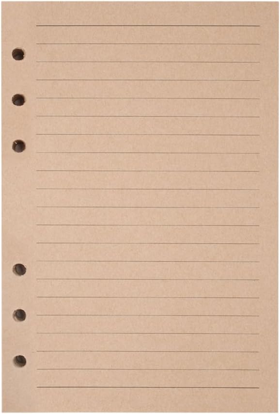 MALEDEN Refills Lined Paper - Refillable A6 Paper for 5x7 Journal Notebook Inserts, 200 Lined Pages