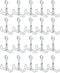 20Pcs Flat Jaw Pinchcocks Tubing Clamps - Stainless Steel Clip for Laboratory Supplies