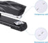 Long Reach Stapler, 2000 Staples & Stapler Remover, Full Strip, 20-25 Sheet Capacity, Black with Built-in Ruler