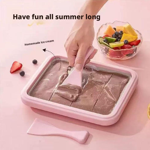 Generic 2 Instant Ice Cream Maker - At-Home Rolled Ice Cream Maker Kit,DIY Homemade Sorbet, Instant Freeze Plate