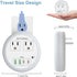 4 2 6-Color LED Night Lights Plug into Wall, Plug in Night Light with USB Ports and Outlets, Smart Dusk to Dawn Sensor