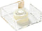 RUSSELL+HAZEL Acrylic Bloc Tape Dispenser, Clear, 4” x 4” x 1.5”, Gold, (32025)