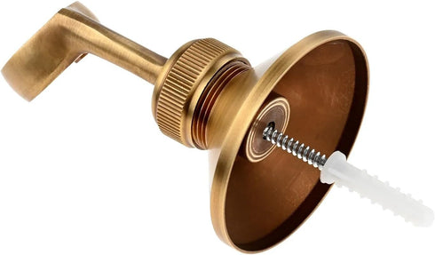 dDanke Wall Mounted Adjustable Shower Head Holder with Brass Swivel Base Universal Fit for Handheld Shower (Antique)