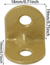 heyous 20PCS 0.75 Inch 0.75 Inch Closet Furniture Corner Brace Hooks Fasteners Mini Brackets Gold Iron Wall Mount