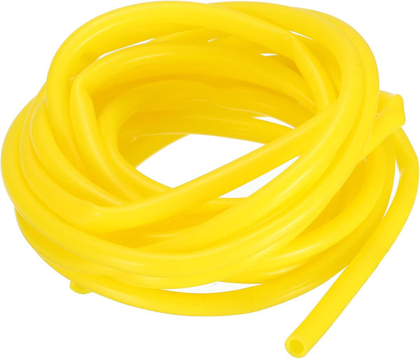 DMiotech 5/32" ID 1/4" OD 10 Feet Yellow Silicone Tube, Industrial Tubing for Water Air Pump