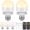 SCOPOW 2 Packs E26 Rechargeable Light Bulbs, Remote Control Timer, 350LM Magnetically Battery Operated, 2 Pack