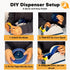 WOD TTD2SD Tabletop Twin-Roll Steel Tape Dispenser, Blue & Gray, Fits Tape up to 2 inch Wide