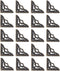 Pokinge 20Pcs Antique Corner Bracket Protectors Bronze Corner Decorative Bracket with Metal Nails