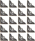 Pokinge 20Pcs Antique Corner Bracket Protectors Bronze Corner Decorative Bracket with Metal Nails