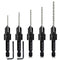 5-pc Woodworking Countersink Counterbore Drill Bit Set for #6 8 10 12 16 Screws, Adjustable Depth