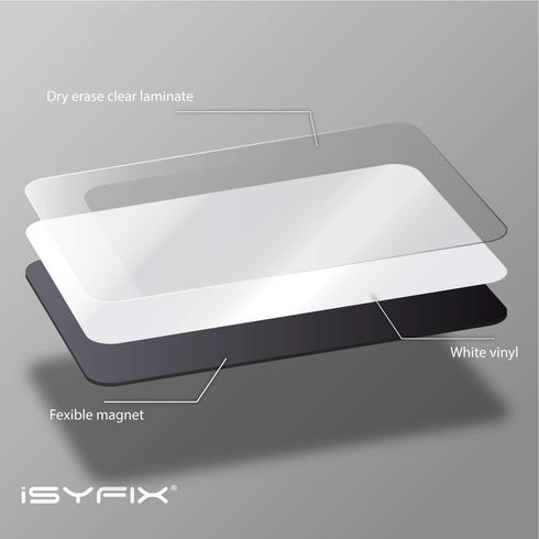 iSYFIX Magnetic Dry Erase Whiteboard Notes, 5.5 x 3.5 inch, 6 Pack, Rectangle Decorative Magnet Whiteboard for Kitchen,
