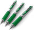 Pentel EnerGel XM BL77, Retractable Liquid Gel Ink Pen, 0.7mm, 54% Recycled, Green, Pack of 3