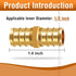 1/2 inch PEX Straight Fitting, Brass Coupling Adapts Water Pipes, Connect Tubing with Crimp Ring, 20 pcs