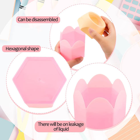 Henoyso 10 Pieces Pencil Shaped Cups for Classroom, Cute Pen Holders, Colorful Makeup Brush Container for Office