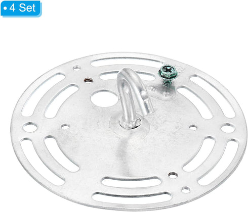 4" 4 Pack PATIKIL Light Fixture Mounting Bracket, Light Crossbar Circle Mounting Bracket Universal Hook Lamp Fixture