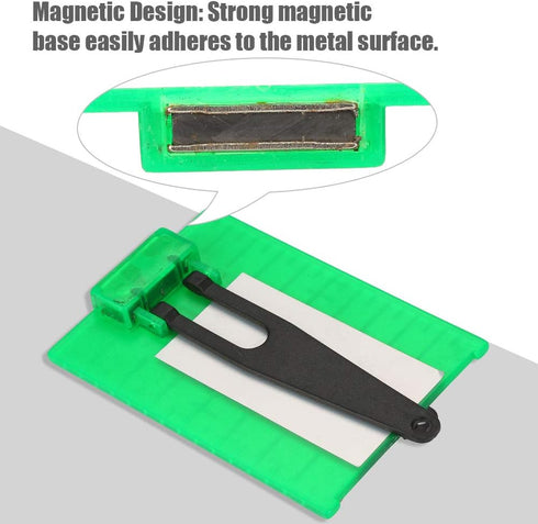 Laser Level Target Plate, Double Scale Cross Line Laser Level Meter with Foldable Magnetic Floor Target Card (Green)