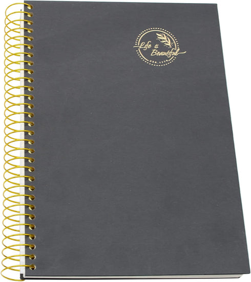Yansanido Large Spiral Notebook, 5 Pcs B5 Thick Paper, 7mm College Ruled, 150 Sheets - 300 Pages, 5 Colors for Study