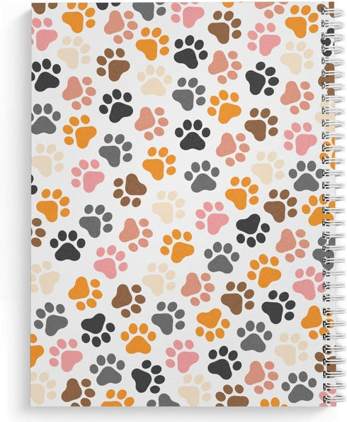 Gotcha Covered Notebooks Softcover Stay Pawsitive 8.5" x 11" Pet Spiral Notebook/Journal, 120 Wide Ruled Pages, Durable Gloss Laminated Cover, White Wire-o Spiral. Made in the USA by Gotcha Covered Notebooks