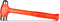 Capri Tools Dead Blow Ball Peen Hammer, 36 oz,Orange