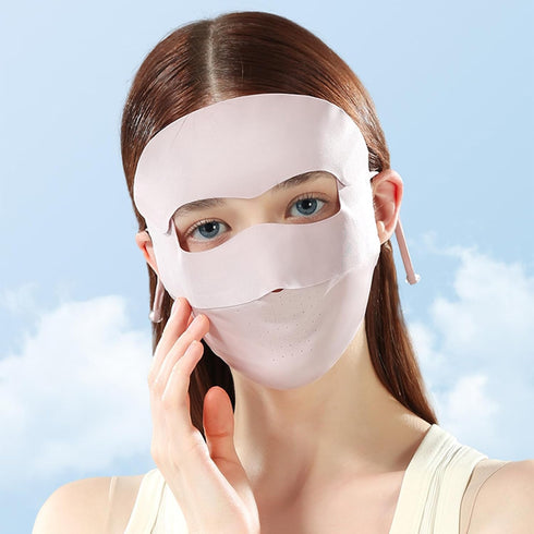 BUBEFSKD Sunscreen Ice Silk UV Protections Face Cover Sunscreen Outdoor Cover With Forehead Covering