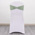 5 Pack Tableclothsfactory Sage Green Stretch Spandex Chair Sash with Silver Diamond Sash Pin Banquet Chair Band