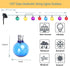 7Ft 15 Bulbs, Vigdur Solar String Lights Outdoor, Globe Multicolor String Lights with Plastic Shatterproof LED Hanging