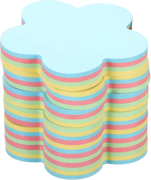 PATIKIL 2.7 x 2.7 Inch Flower Shape Sticky Notes, 6 Pads, Cute Self-Stick Memo Pads, 100 Sheets/Pad for Home Office