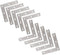 Tiberham Flat L Shaped Corner Bracket, 10 Pcs 80 x 80 mm Stainless