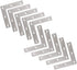 Tiberham Flat L Shaped Corner Bracket, 10 Pcs 80 x 80 mm Stainless