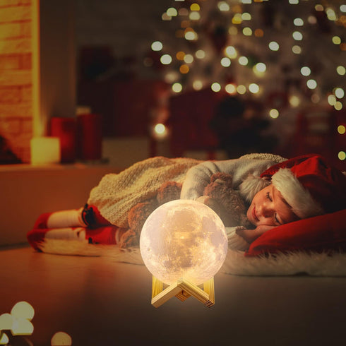 16 Gifts(4.8 inch) GDPETS Moon Lamp, Colors Moon Night Light with Stand & Remote &Touch Control and USB Rechargeable