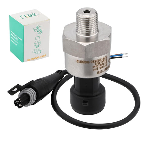 200 PSI Pressure Transducer Sender Sensor with 1/8" -27 NPT 316 Stainless Steel Thread for Oil Fuel Air Water
