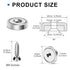 LOVIMAG 10 Pack Waterproof Neodymium Magnets, 40LBS Rare Earth Magnets with Screws for Tool Lifting
