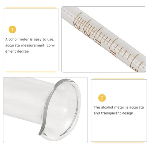 0-25 5.11In Hemoton Meter Wine Tester Hydrometer Vinometer Tester for Home Liquor Wine Making Portable Tool