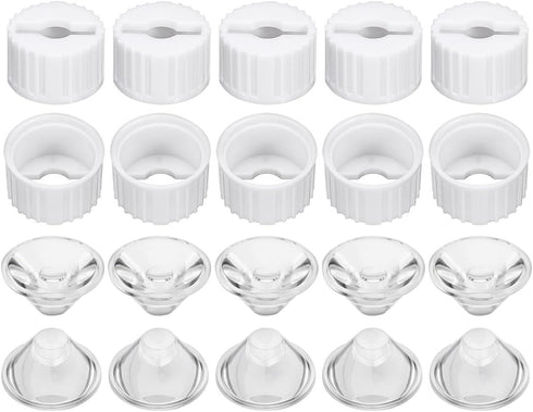 uxcell 10 pcs 20mm LED Lens 60 Degree with White Holder for 1W 3W High Power LED Light