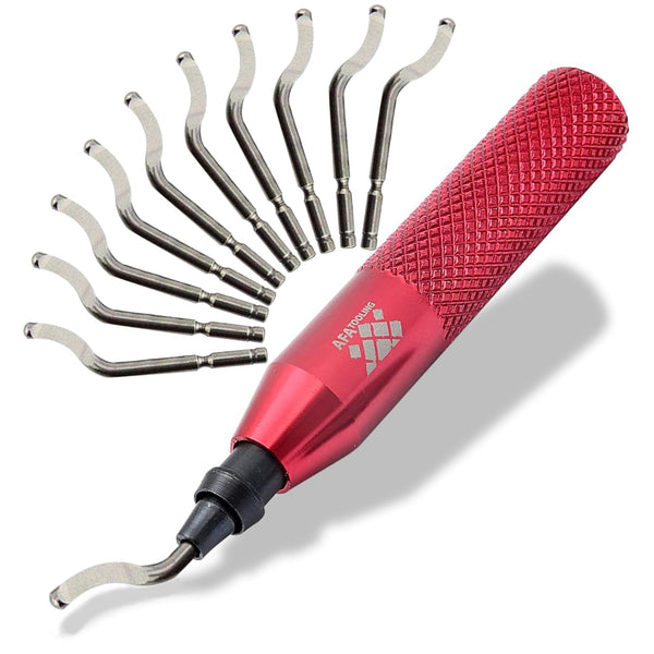 AFA Tooling Deburring Tool - 11 High Speed Steel Swivel Blades for Metal, Resin, PVC, Copper, Plastic Edges