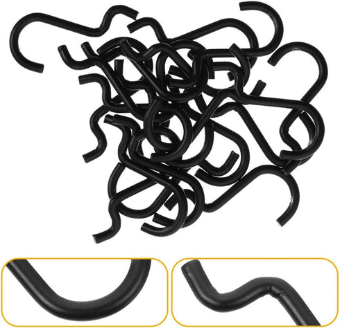 24pcs Gadpiparty Heavy Duty Iron Wire Pegboard J Hooks for Hanging Tools, Compact Dark Peg Wall Hooks for Workshop